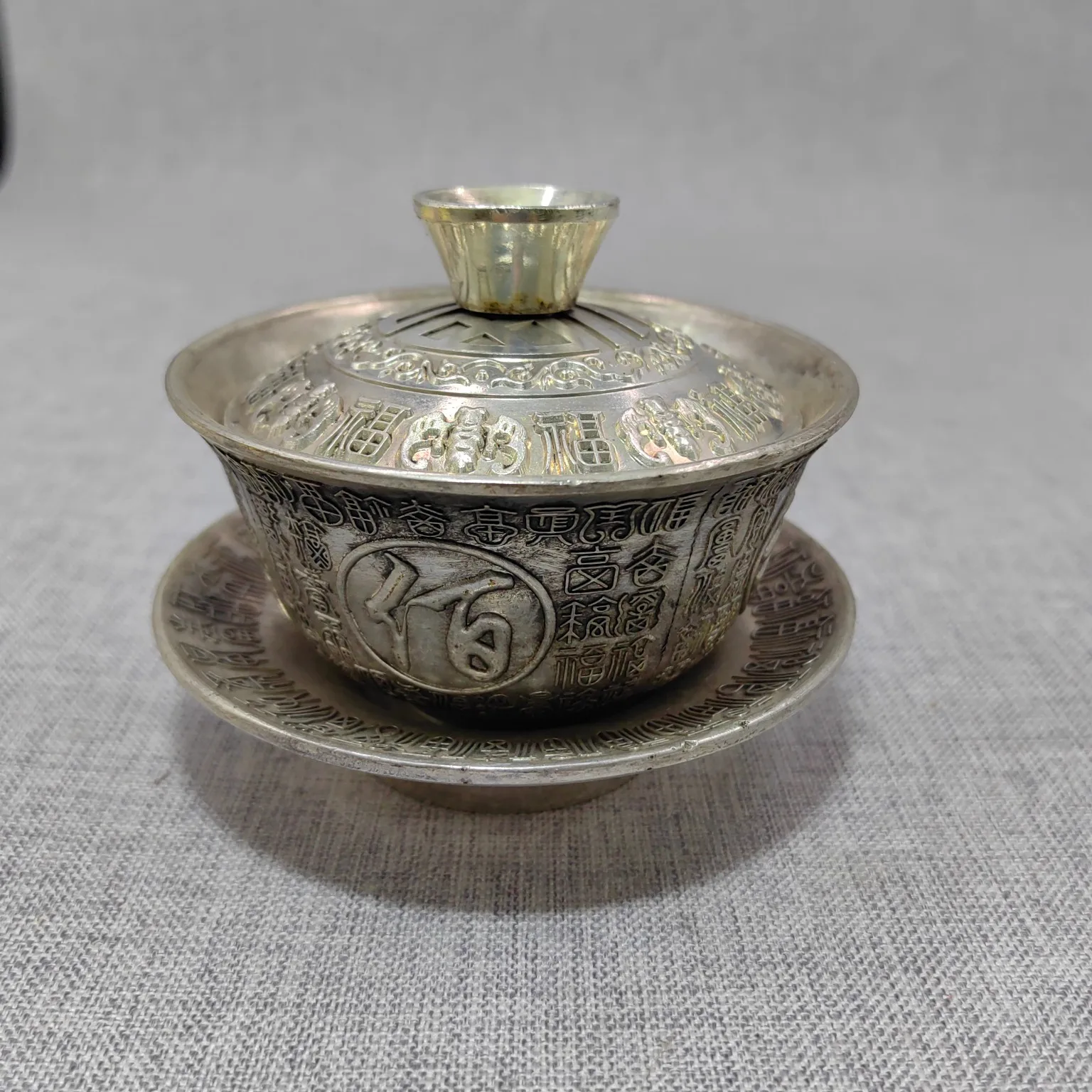 

Высококачественные украшения для чайной чашки из белой меди и серебра