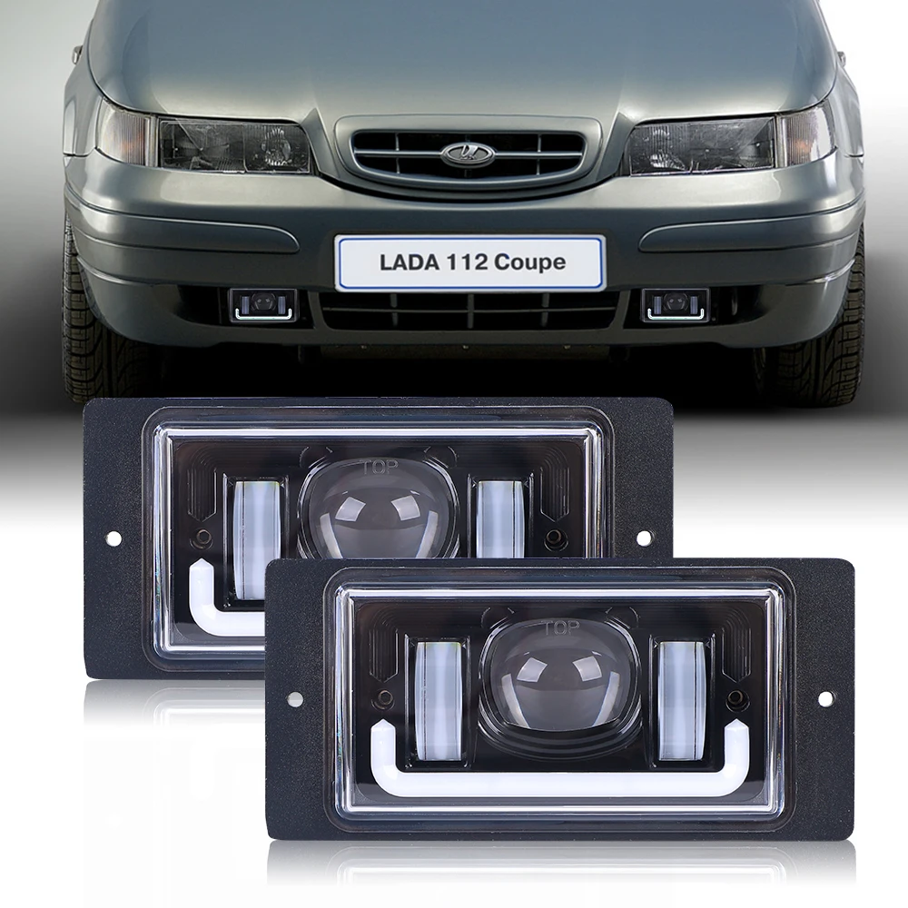 

Lada Fog Light Led DRL Anti-Fog Headlight For Lada VAZ 2110 2111 2112 2113 2114 2115 2116 2117 Low Beam Angel Eyes Ring foglamp