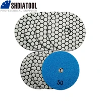 shdiatool 7pcs 4inches 50 dry diamond polishing pads diameter 100mm resin bond diamond flexible polishing pads