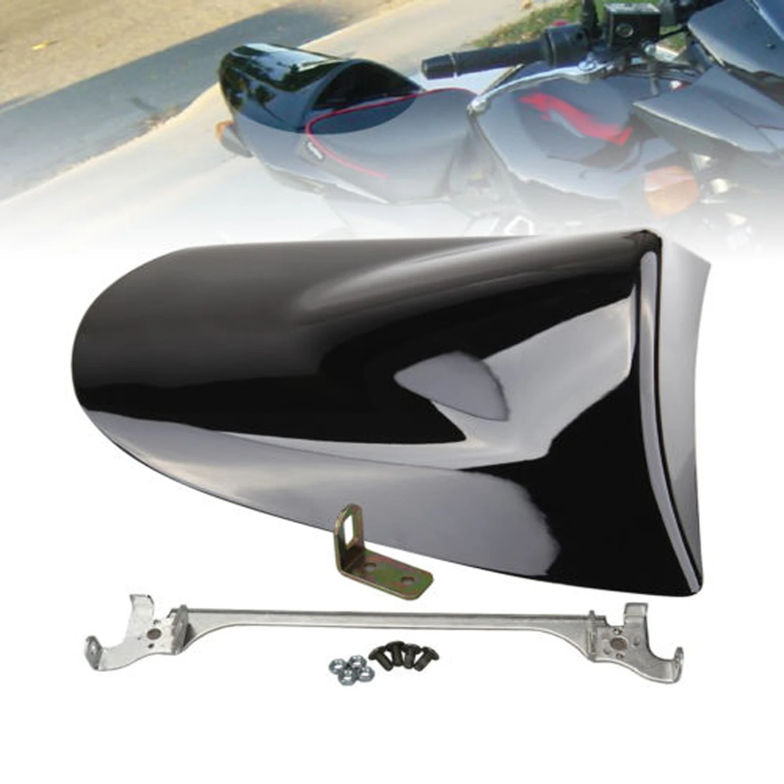 

Honhill Cowl Rear Seat Cover Rear Seat Fairing Cover With Bracket For Kawasaki ZX6R 2003-2004 Z1000 2003 2004 2005 2006