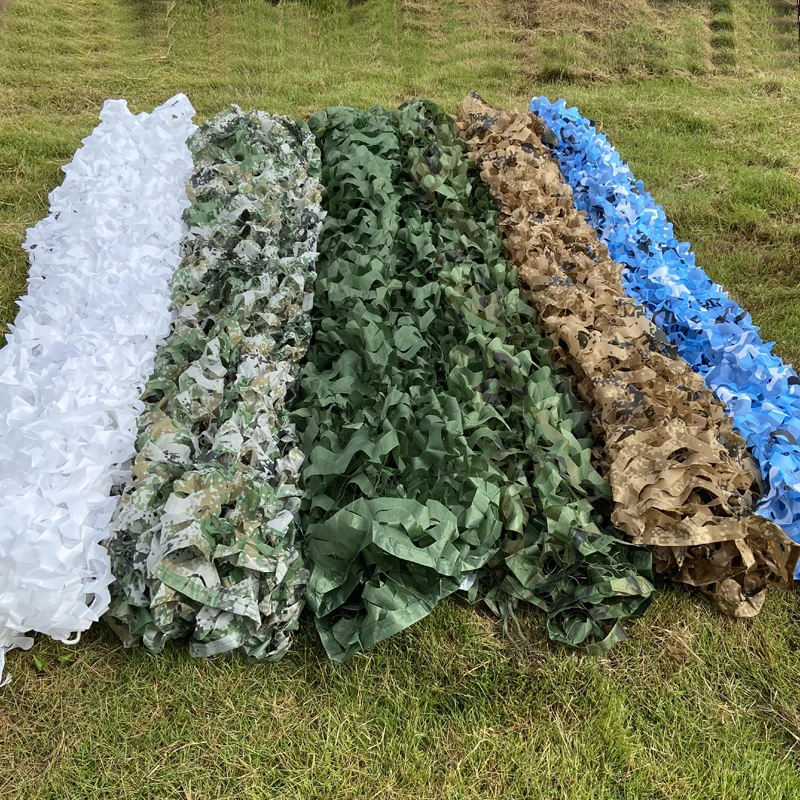 Фото Усиленная Военная Ткань WELEAD 5x7 5X8 5X9 5X10M, белый для садового тента, наружная камуфляжная сетчатая ткань №3