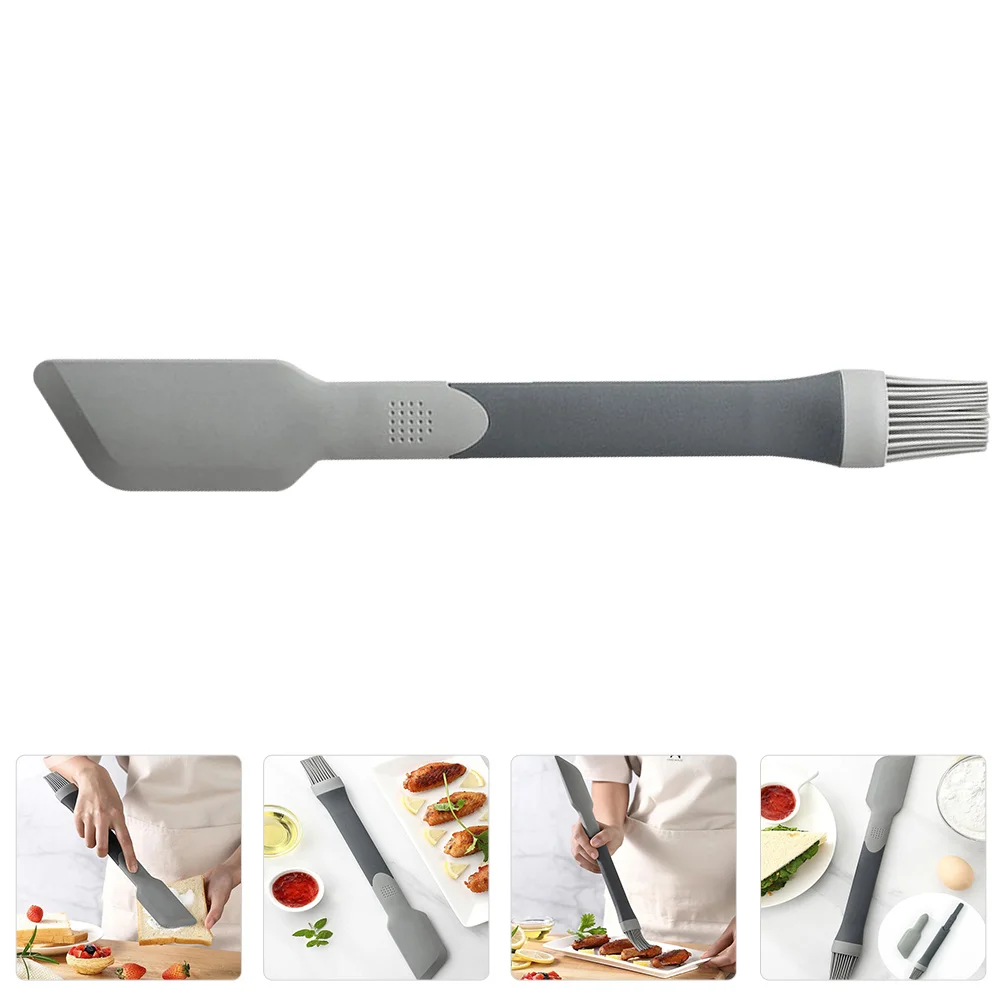 

1 шт. скребок для крема, силиконовая лопатка, масляная щетка, Многоцелевой Скребок для выпечки (серый)