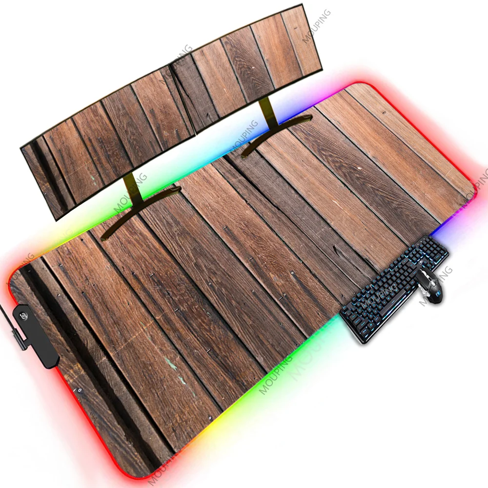 

Wooden Black Retro Minimalist Pc Full Set Computer XXXXL Rgb Backlit Mat Desk Table Office Supplie Setup Gamer LED HUGE Carpets
