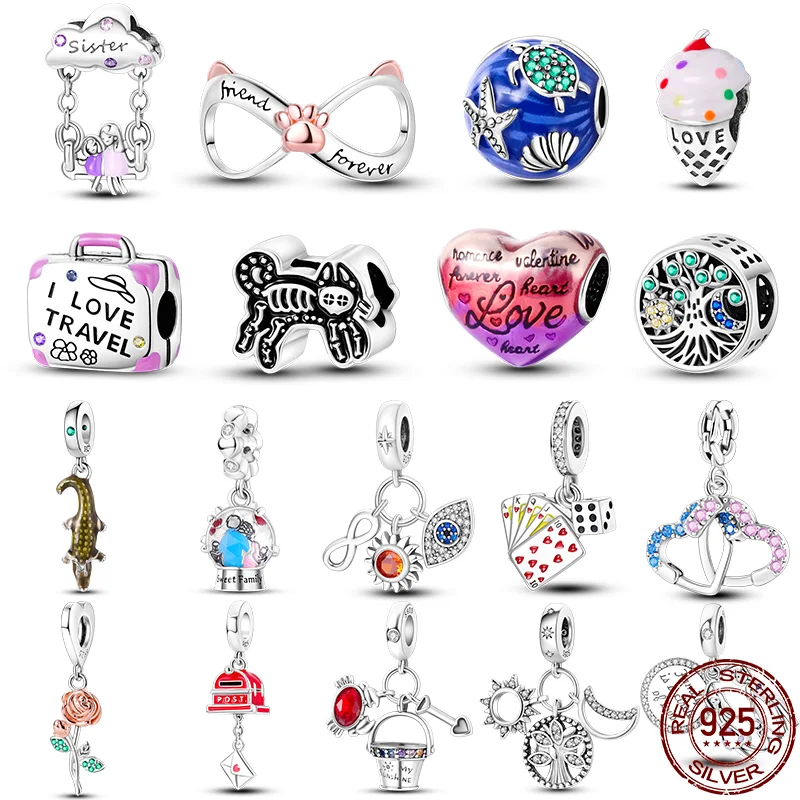 

Fit Pandora 925 Original Bracelet 925 Sterling Silver Tight Love Series Charms Beads For Women Fashion DIY Jewelry Gifts Making