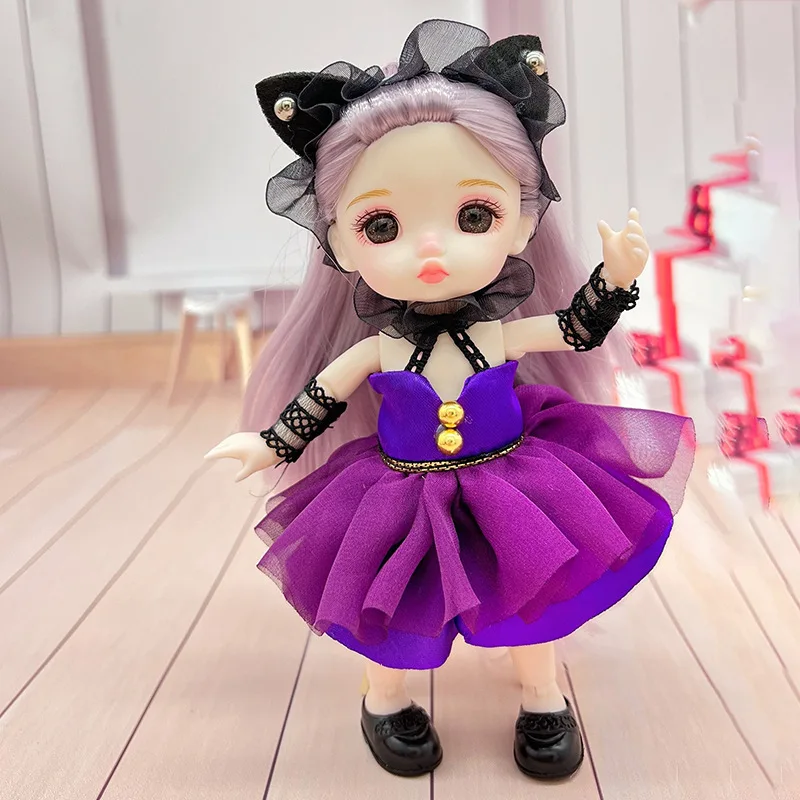 

Новинка 1/12, милая кукла BJD в форме лица, 16 см, куклы 13, подвижная модная одежда, костюм принцессы, украшения для девочек, игровой домик, игрушка...