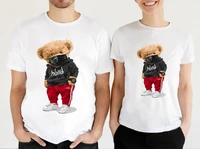fashion t shirt bear 2022 fashion leisure large size of the cartoon bear mask short sleeved t shirts for men and womens biggest