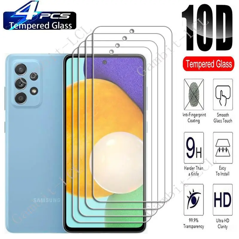 Защитное закаленное стекло для Samsung Galaxy A72 4G, 4 шт.