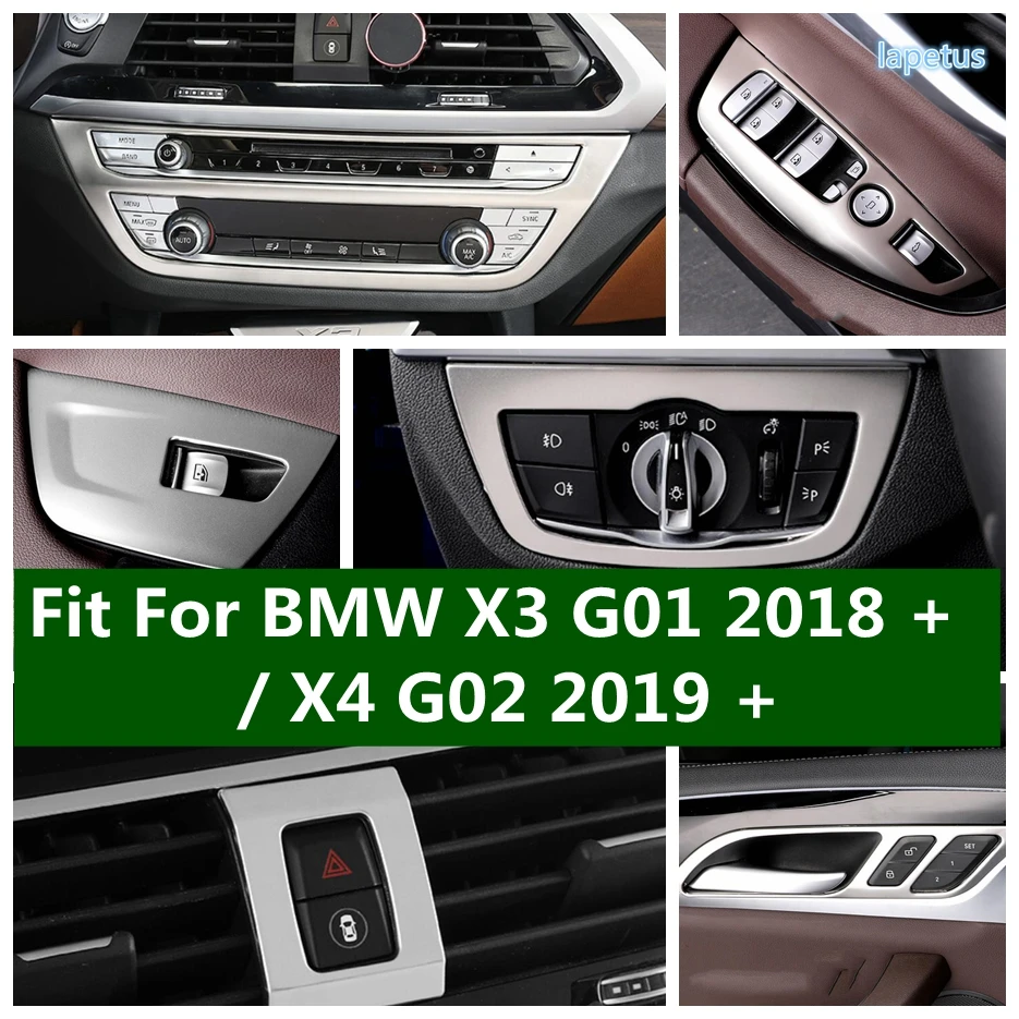 

Car Air Condition Knobs Control Panel Fan Speed Button Cover Emergency Light Trim Interior For BMW X3 G01 / X4 G02 2019 - 2021