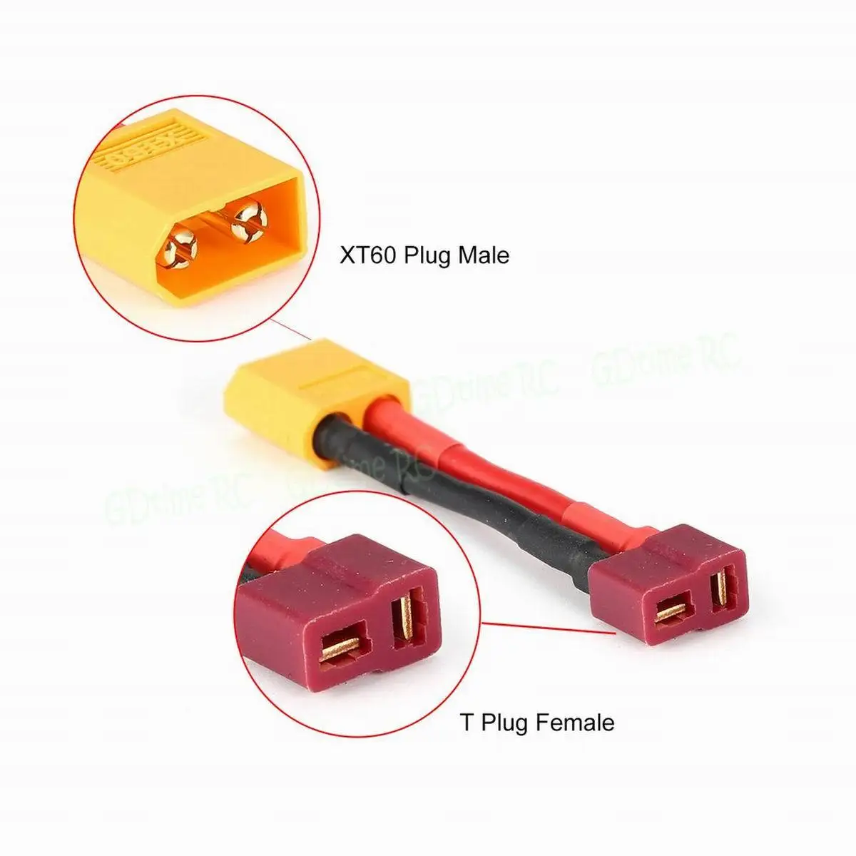 

XT60 Plug Male To T Plug Female Connector Connector Adapter Cable Converter Multi Charging Plug Cable for RC Quadcopter