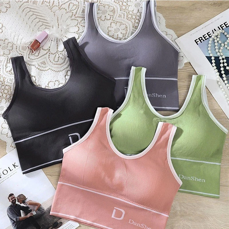 

Women's Seamless bra Deep U-Shaped Back-Shaping Tube Top All-Match Base Top Women Underwea Yoga Gym Sports Bras For Women