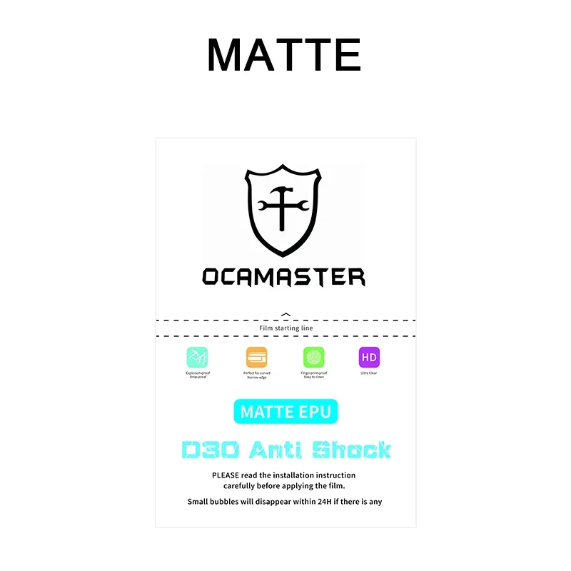 OCAMaster 7-дюймовая пленка EPU HD/МАТОВАЯ/МАТОВАЯ противоударная и
