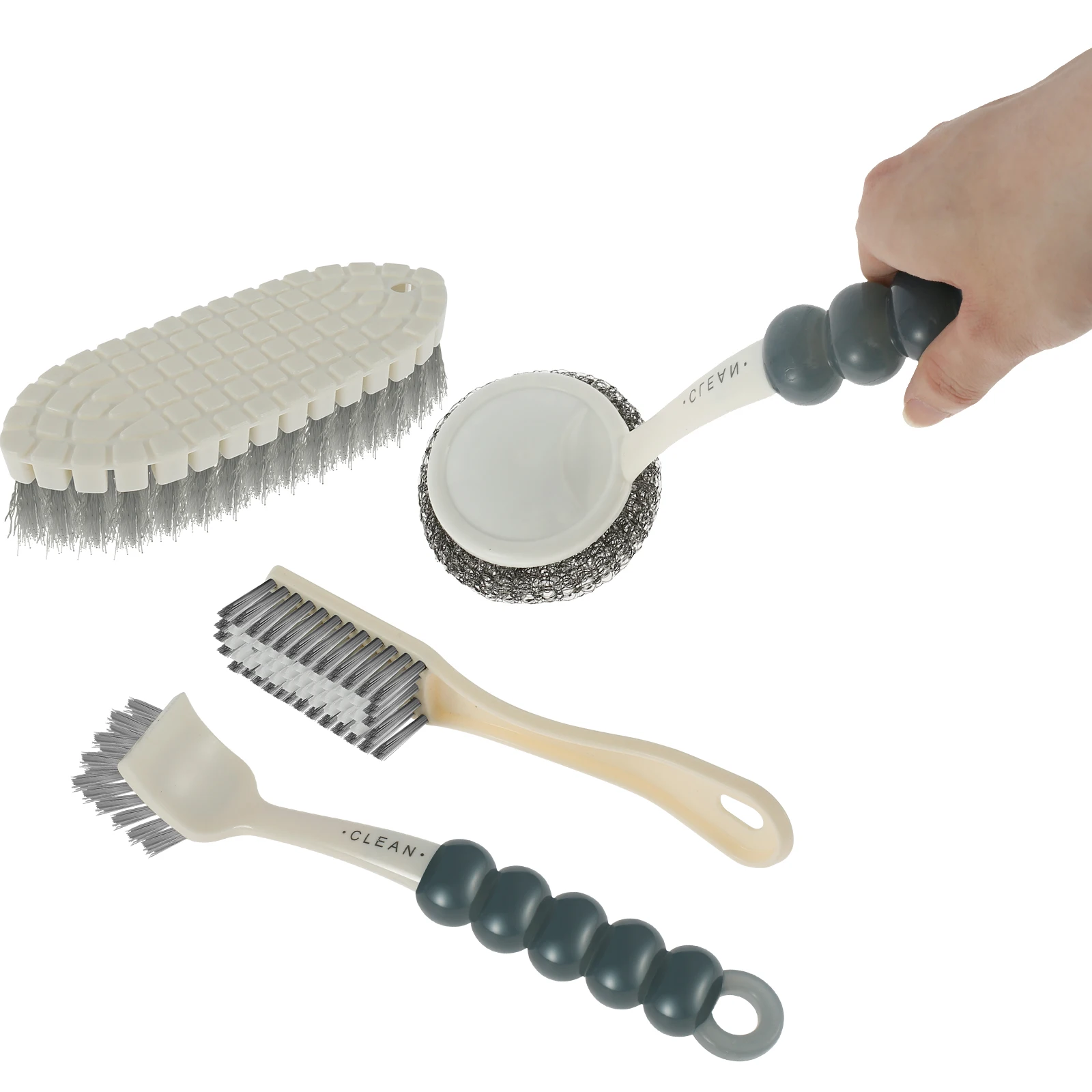 

4Pcs Cleaning Brushes Set Complete Scrub Brush Set Kitchen Dish Brush with Comfortable Grip Bendable Scrub Brush Portable Shoe