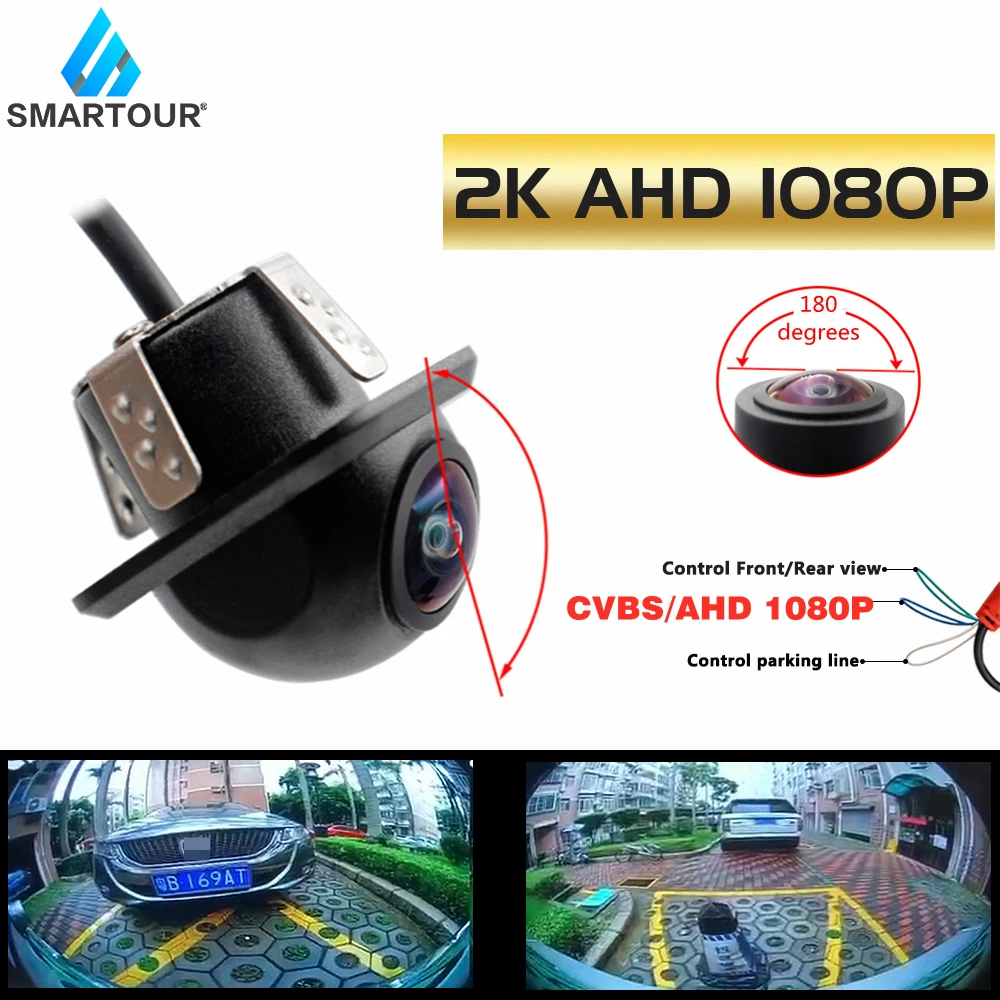 AHD 2K CCD 180 degree Fisheye Lens Car Rear Side front View Camera Wide Angle Reversing Backup Camera Night Vision Waterproof AHD 2K CCD 180 degree Fisheye Lens Car Rear Side front View Camera Wide Angle Reversing Backup Camera Night Vision Waterproof