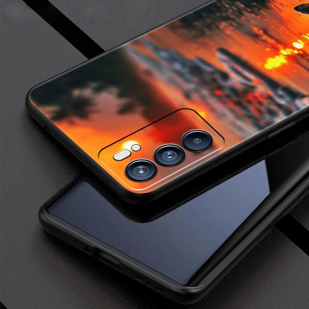 Чехол для телефона Summer Beach Palm Tree Oppo A54 A53 A52 A9 A15 A16 A76 A74 A57 A31 Find X6 Pro X5 Reno8 Reno7 Reno6 5G Cover