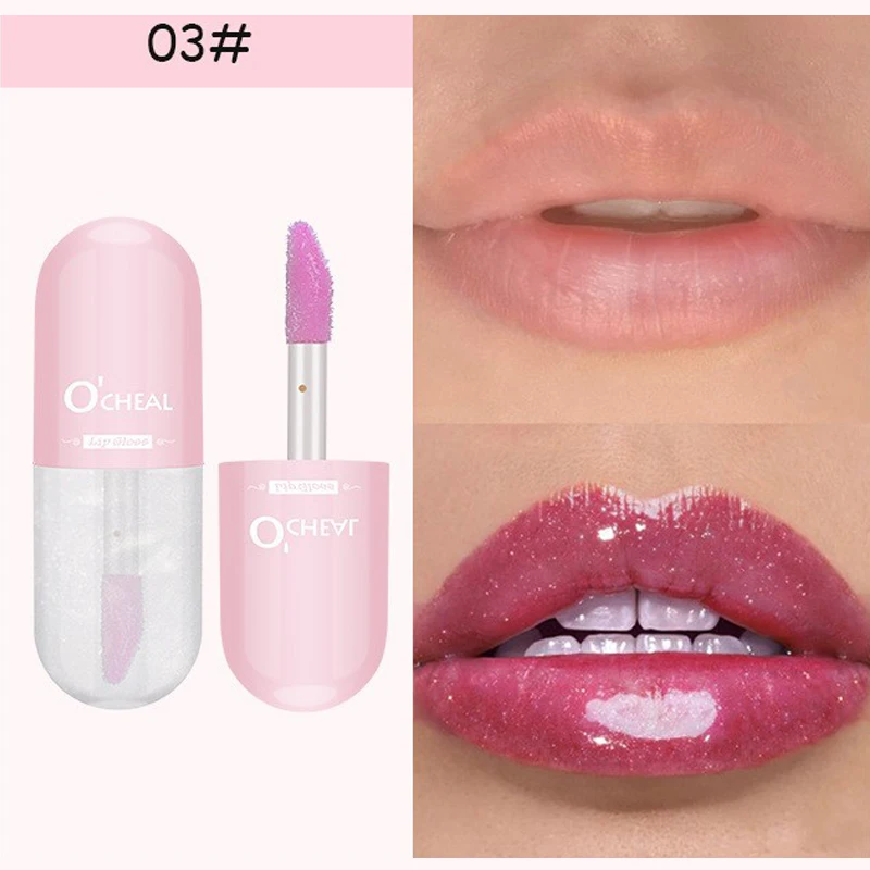 1 шт. Капсульная жидкая губная помада с температурным изменением Кристальный