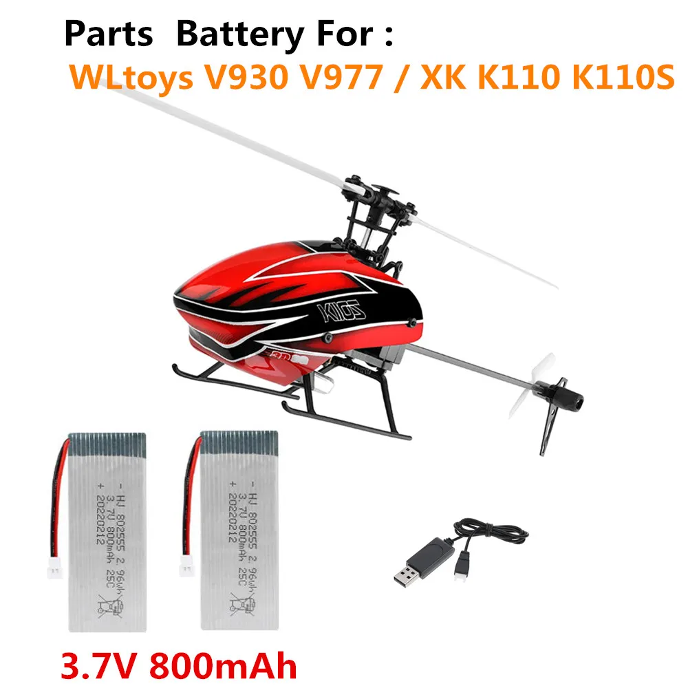 Аккумулятор K110S RC Plane 3 7 V 800mAh XK K110 Запчасти для самолетов WLtoys V930 V977 аккумулятор