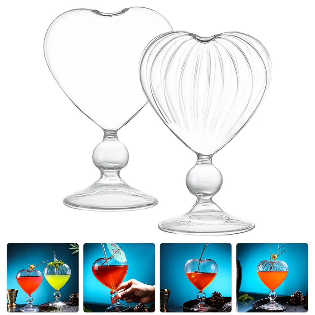

Glasses Cup Winecocktail Goblet Champagne Drinking Martini Red Heart Beverage Cups Wedding Dessert Mojito Cute Crystal Appetizer