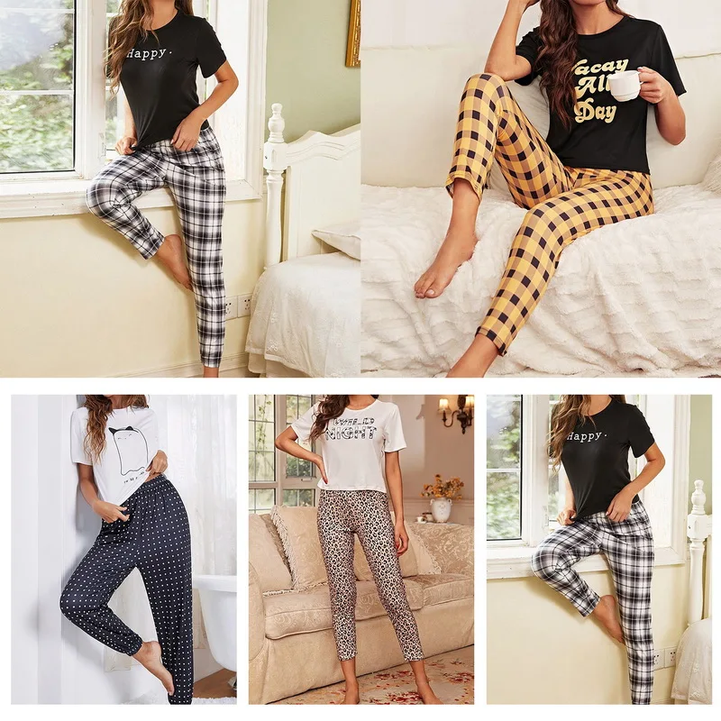 Пижамный комплект в Корейском стиле для женщин домашняя одежда большого размера
