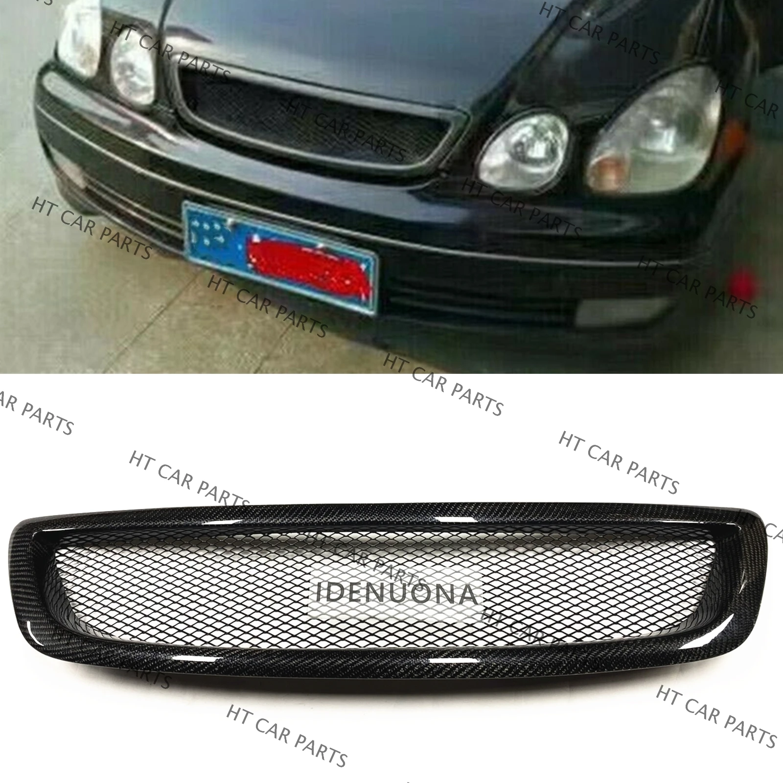 Решетка для переднего бампера из углеродного волокна Lexus GS300 GS400 GS430 1998-2005 F Sport 1 шт.