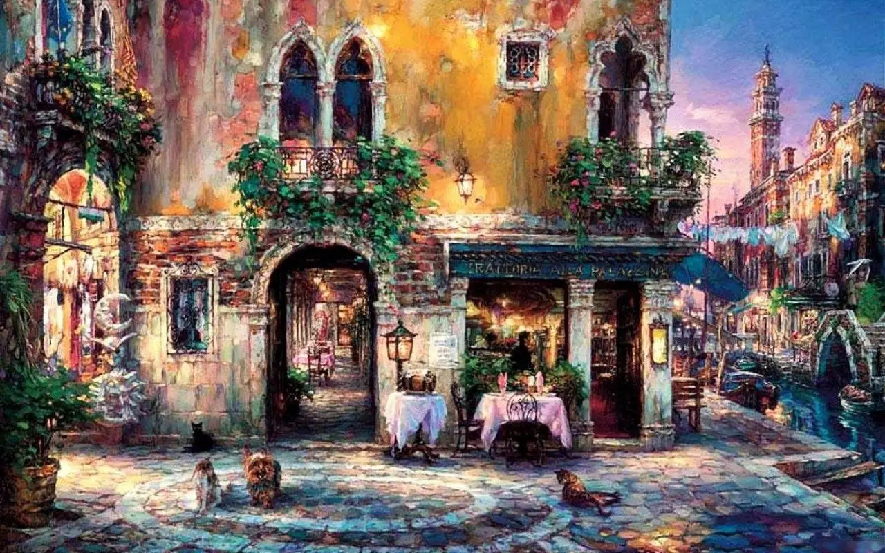 

seamless magic house animal cartoon oil painting photography backdrops quality photo background