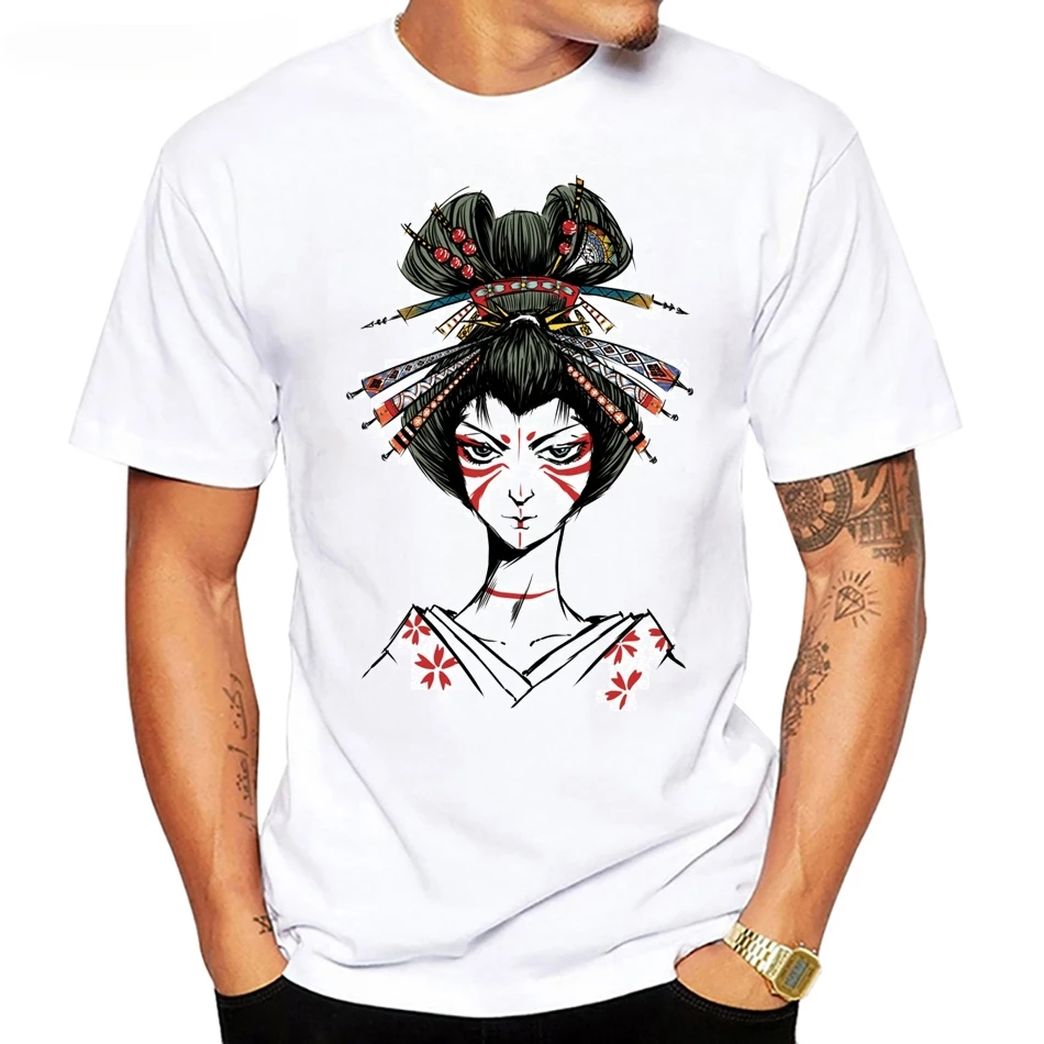 Облицо очаровательной/любистой японской девушки футболка в стиле Харадзюку