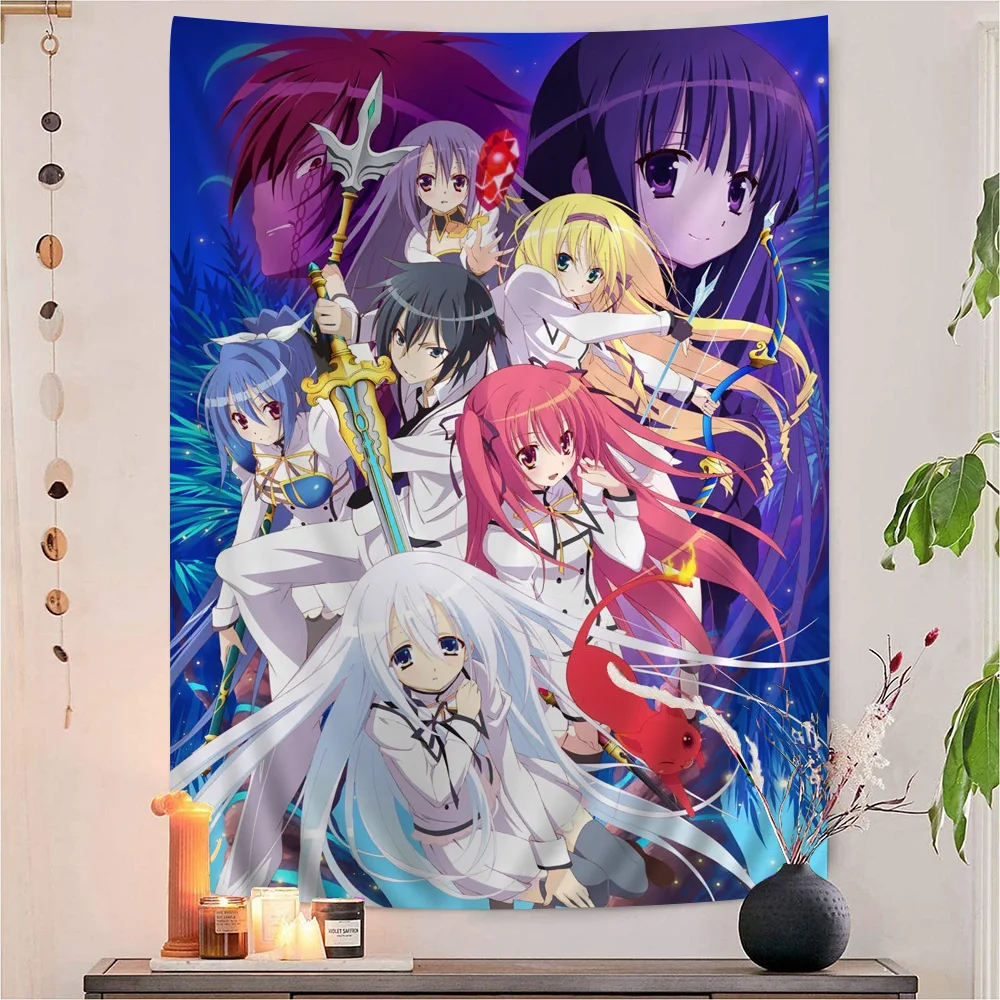 Seirei Tsukai No Blade Dance Красочный гобелен Настенный хиппи Цветок Настенные ковры Декор в