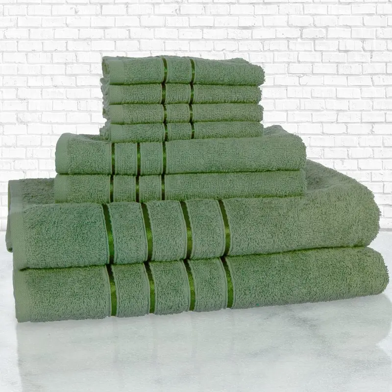 

Gorgeous Green Towel Set: Washcloth, Hand Towel and Luxurious Bath Towel
