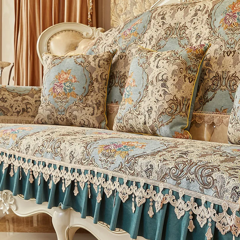 Backrest Pillowcase Cover Towel Embroidery Lace Jacquard