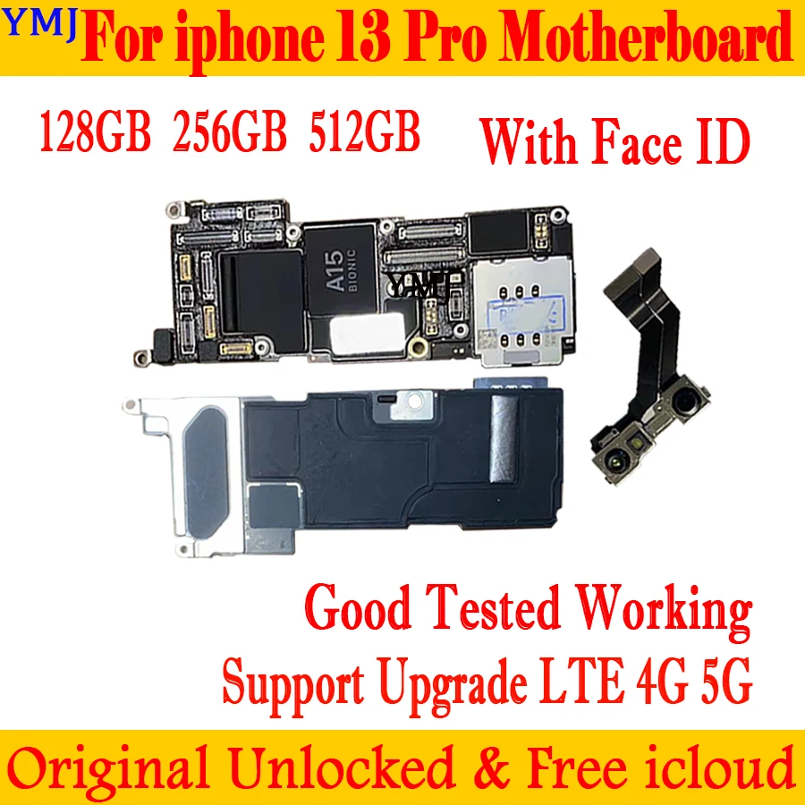 

Хорошо работающая материнская плата ICloud бесплатно для IPhone 13 Pro с/без Face ID материнская плата IOS обновление поддержка 4G Φ тестовая логическая плата 128G