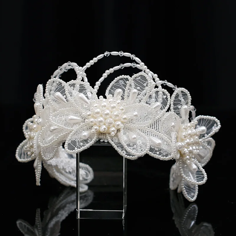

Fairy beauty heavy beaded bridal hair hoop, restoring ancient ways is a wedding dress head-dress pictorial tire shape