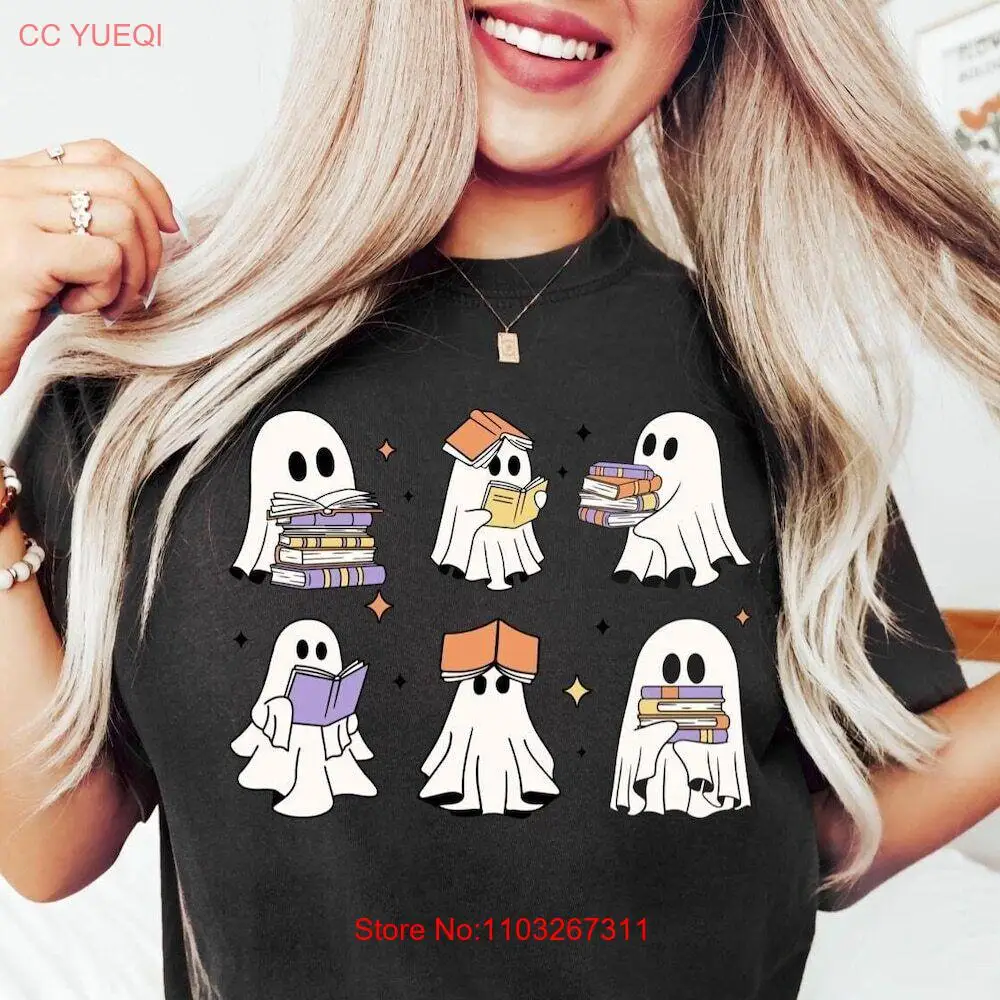 Рубашка для чтения в виде призрака на Хэллоуин милая рубашка форме женская