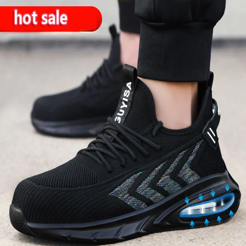 

Summer Breathable Anti-Smashing Men's Shoes Light And Comfortable Shock-Absorbing Construction Site Protective Shoes Work Shoes