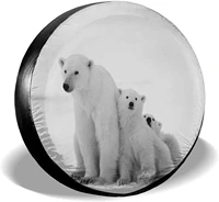 spare tire cover universal tires cover polar bear car tire cover wheel weatherproof and dust proof uv sun tire cover fi