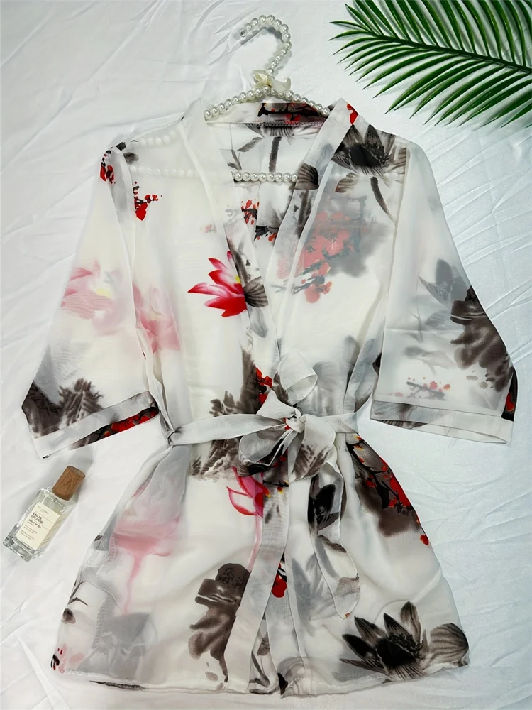 Ночная рубашка Shifon Sfy836 с цветочным принтом для взрослых и женщин