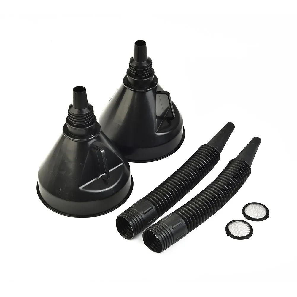 

2x Funnel Car Auto Engine Funnel Gasoline Oil Fuel Petrol Diesel Liquid Washer Fluid Change Fill Transfer Universal Collapsible