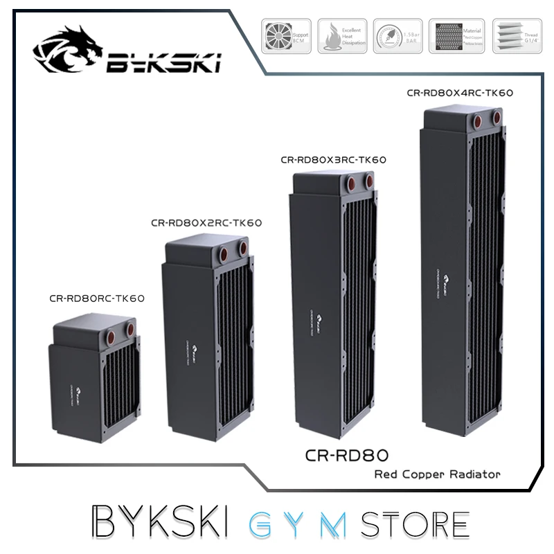 Bykski High-performance 80 160 240 320 Copper PC Radiator 3-layers Server 60mm Thick Water Cooling Heat Dissipation 401W/(M.K)
Bykski High-performance 80 160 240 320 Copper PC Radiator 3-layers Server 60mm Thick Water Cooling Heat Dissipation 401W/(M.K)
