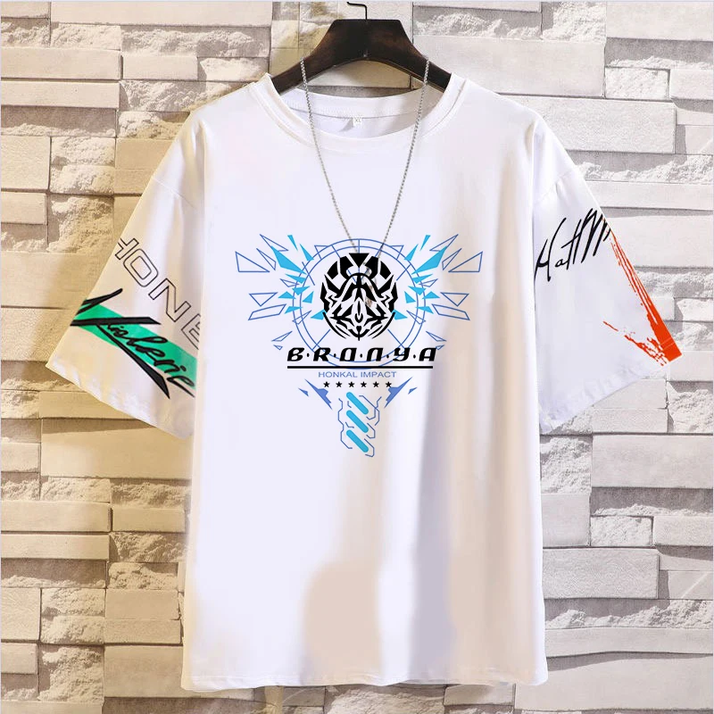 Игра Honkai Impact 3 Cos Fu Hua Bronya Mobius Райден Мэй Elysia и т. д. Свободная простая аниме футболка