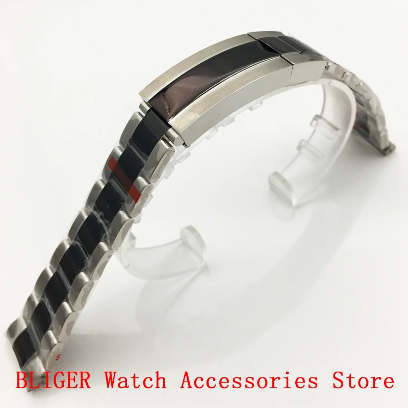 

BLIGER Surface aseptic silver black strap 20mm suitable for men's 40mm Mechanical Sport Leisure Watch