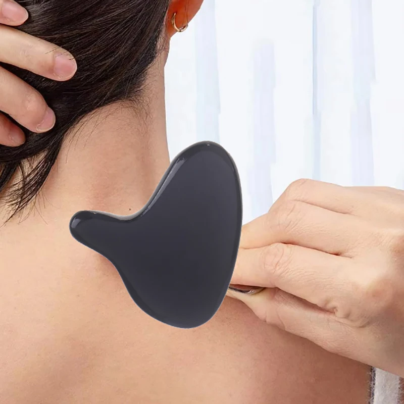 Мини-натуральный бычий рог гуаша скребок для гуаши массажер лица подтяжка шеи