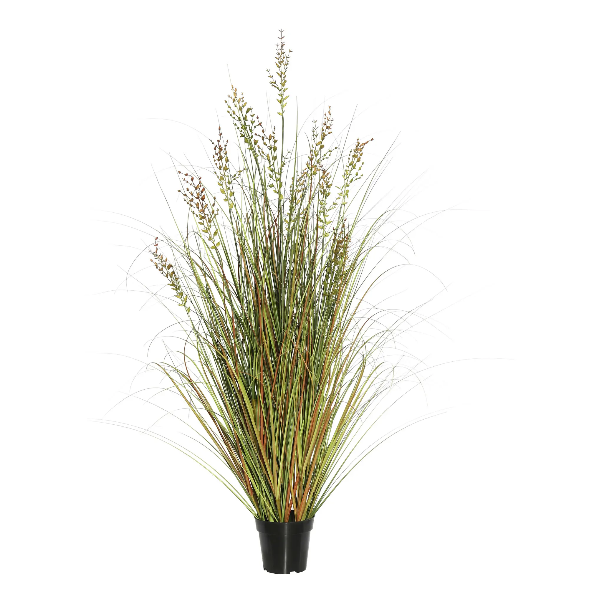 

60" PVC Artificial Potted Green and Brown Grass and Plastic Grass.