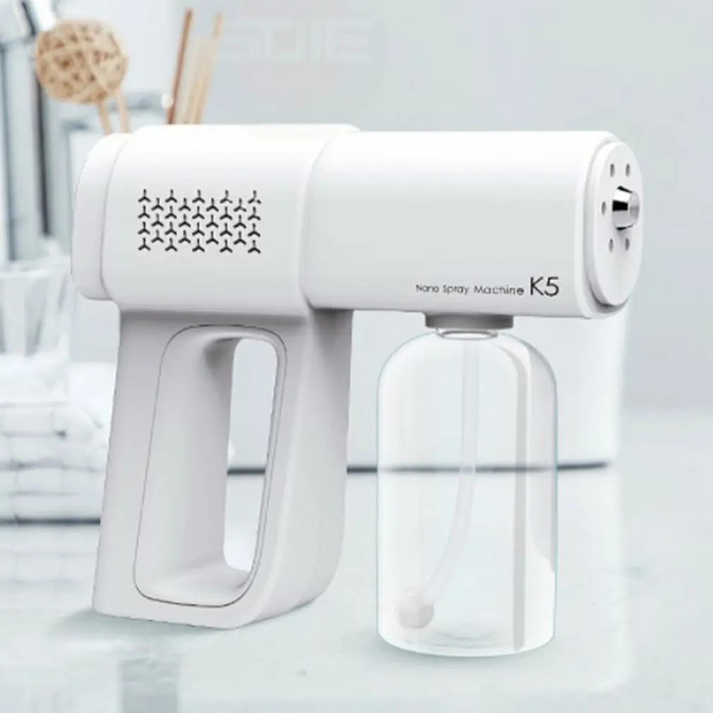 

USB Rechargeable Atomization Fogger Atomizing Disinfection Sprayer Handheld Portable Blue Light Nano Steam Atomizing Fogge