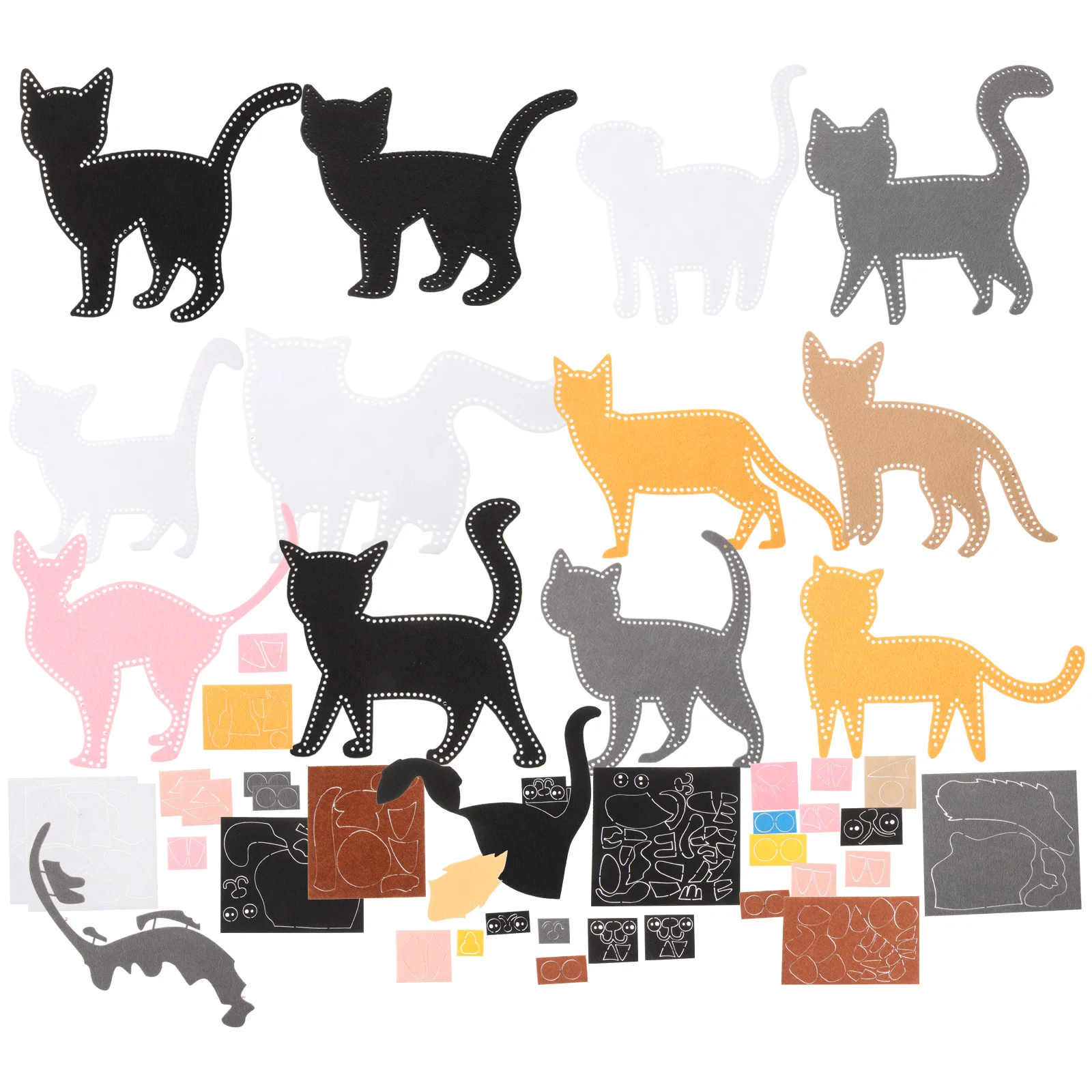 

1 Set of Kids Felt Sewing Kit Animal Knitting Kit Kids Felt Sewing Crafts Children Sewing Kit for Gift