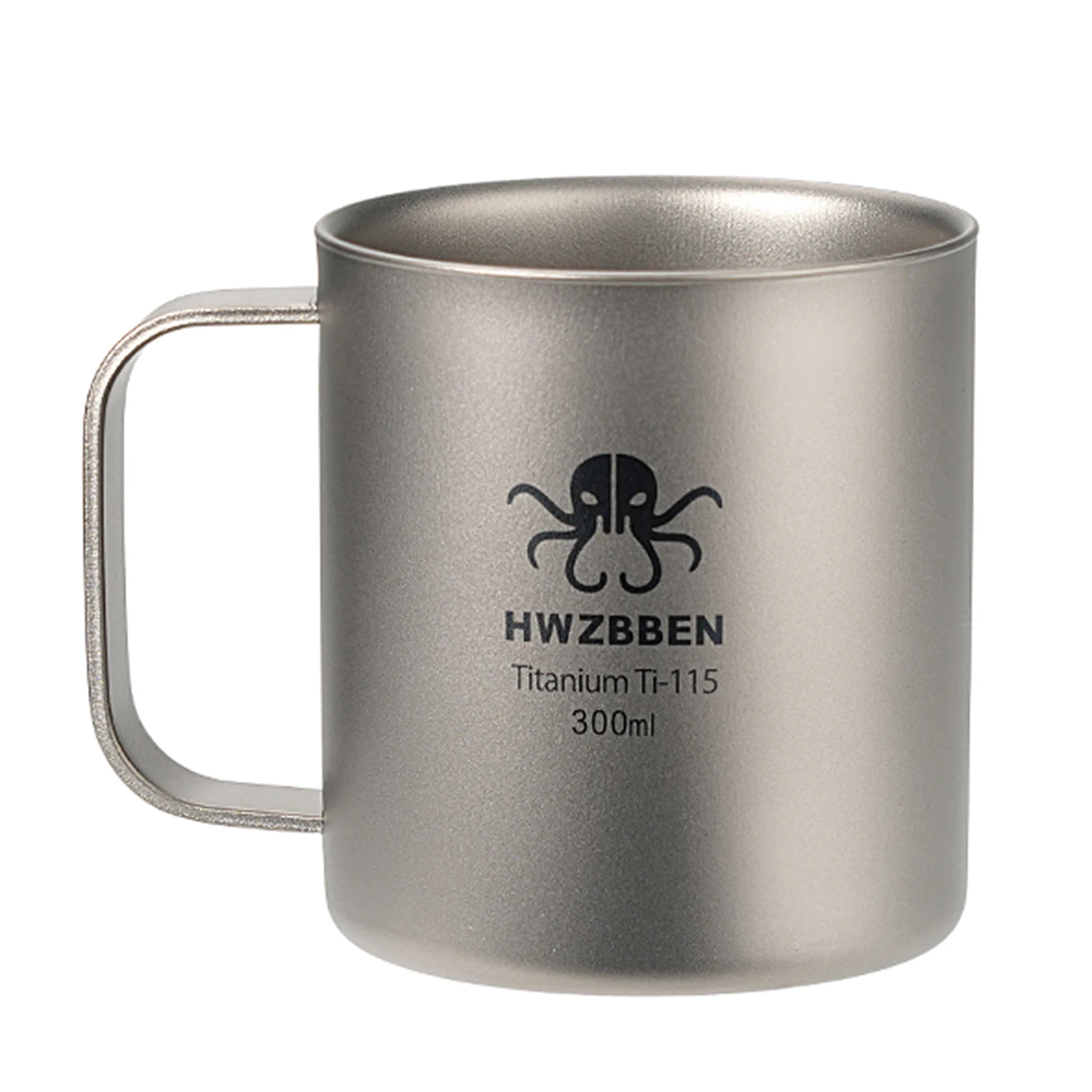 

300ml Titanium Tea Cup Lightweight Outdoor Camping Tea Maker Mug With Anti-slip Grip For Outdoor Hiking Fishing Picnic 2023