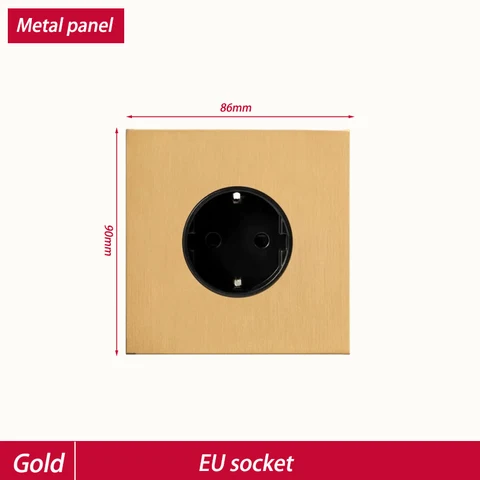 Золотой настенный тумблер, винтажный латунный рычаг, панель из нержавеющей стали, универсальная розетка USB C EU FR, 1-4 группы, 2-позиционный переключатель, диммер