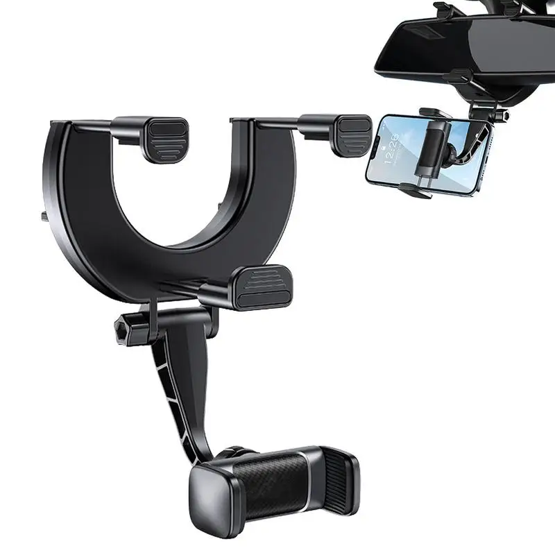 

360 Rotatable Car Phone Holder Adjustable Car Phone Mount For Rearview Mirror Multifunctional Stable Automobile Cradles For Auto