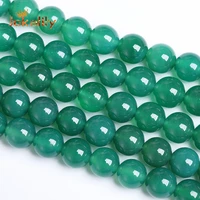 natural stone green agates beads round loose spacer beads for jewelry making needlework diy bracelets