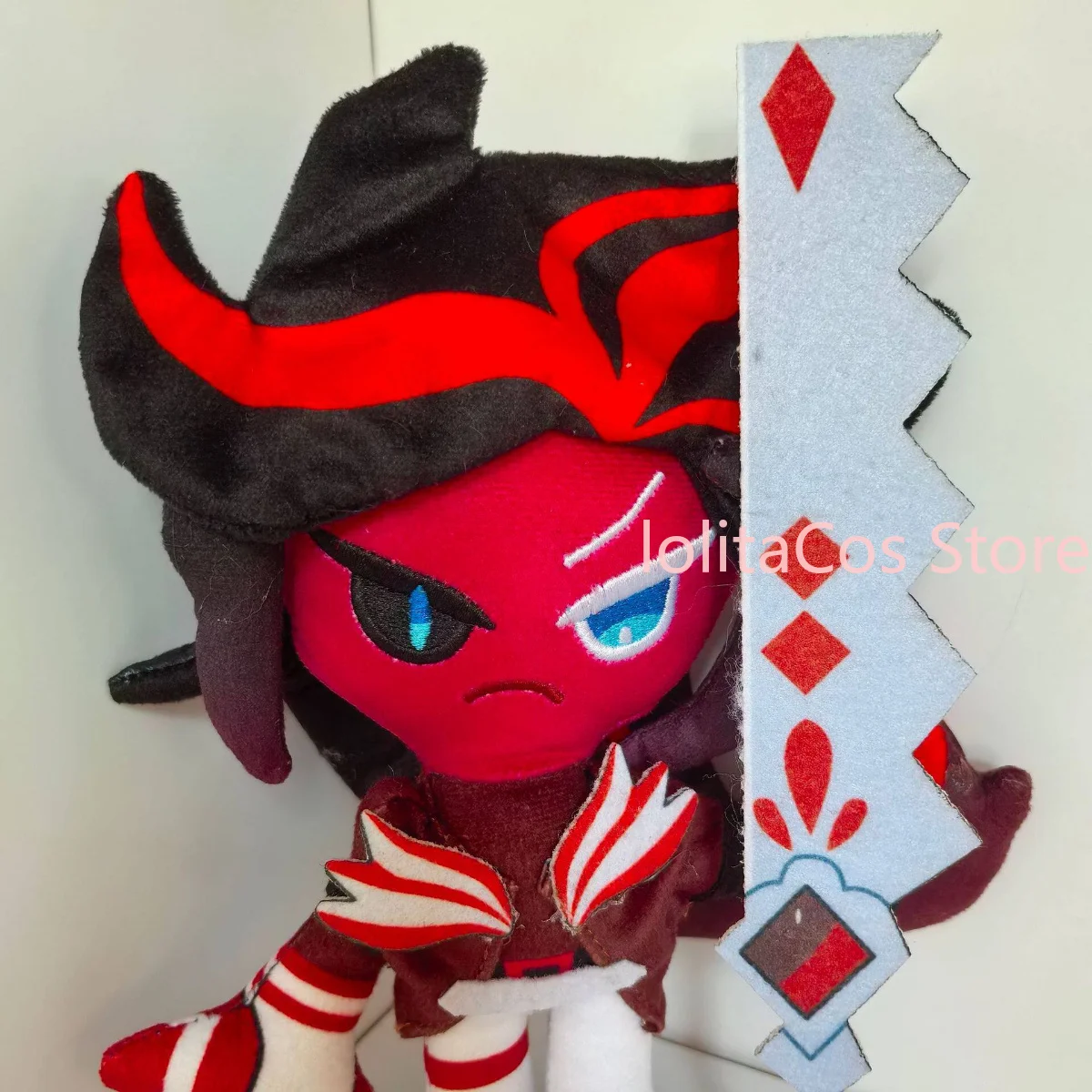 Фото Плюшевая кукла Cookie Run: Kingdom Red Velvet Cookie Hollyberry Cookie, 25 см, в стиле каваи, аниме, мягкая игрушка, подарок на день рождения, Рождество №1
