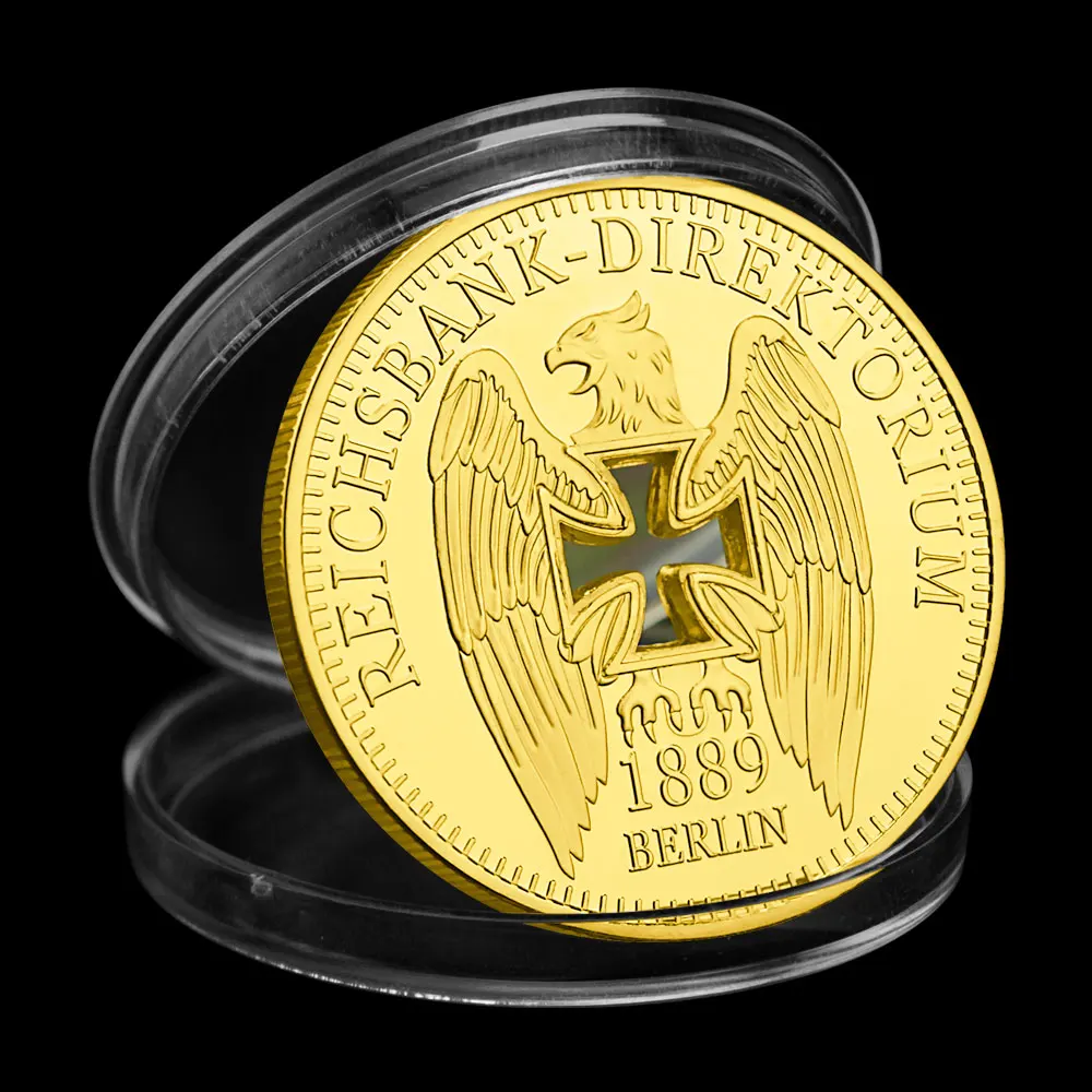 Памятная монета с позолоченным покрытием крестом 1889 г. | Дом и сад