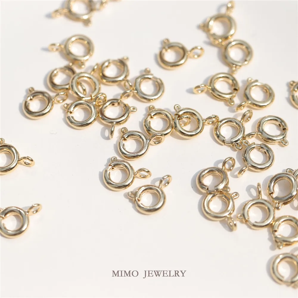 Медная позолоченная базовая универсальная пружинная пряжка QQ Пряжка Браслет