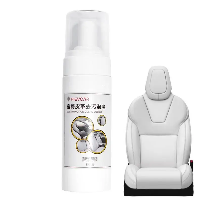 

Foam Cleaner Leather Anti-Aging Cleaner Polish Agent Multi-Purpose Leather Restorer For Tesla Model3 ModelY Car Leather 150 Ml